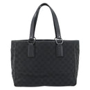 GUCCI GG Canvas Hand Bag Black Silver 113017 Auth ka4582-13