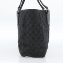 GUCCI GG Canvas Hand Bag Black Silver 113017 Auth ka4582-4