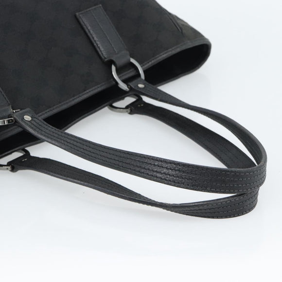 GUCCI GG Canvas Hand Bag Black Silver 113017 Auth ka4582