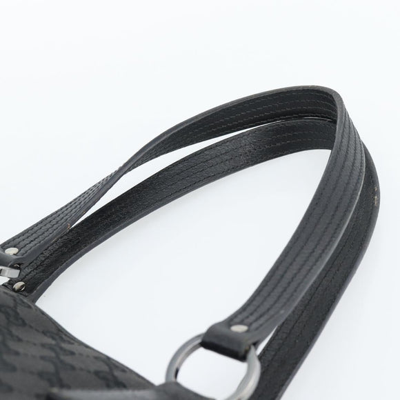 GUCCI GG Canvas Hand Bag Black Silver 113017 Auth ka4582