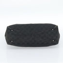GUCCI GG Canvas Hand Bag Black Silver 113017 Auth ka4582-5