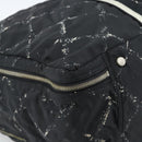 CHANEL New Travel Line Hand Bag Nylon Black Silver CC Auth ka4585A-15