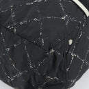 CHANEL New Travel Line Hand Bag Nylon Black Silver CC Auth ka4585A-17