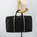 CHANEL New Travel Line Hand Bag Nylon Black Silver CC Auth ka4585A-24