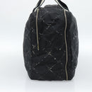 CHANEL New Travel Line Hand Bag Nylon Black Silver CC Auth ka4585A-3