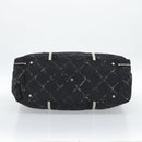 CHANEL New Travel Line Hand Bag Nylon Black Silver CC Auth ka4585A-5