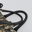Christian Dior Trotter Canvas Hand Bag Navy Silver Auth ka4588-8