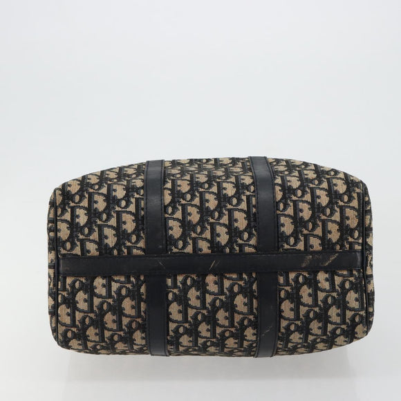 Christian Dior Trotter Canvas Hand Bag Navy Silver Auth ka4588