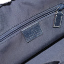 GUCCI GG Canvas Sherry Line Hand Bag Navy Silver 131228 Auth ka4590-15