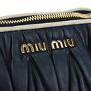 Miu Miu Body Bag Leather Blue Gold Auth ka4593V-18