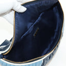 Miu Miu Body Bag Leather Blue Gold Auth ka4593V-19