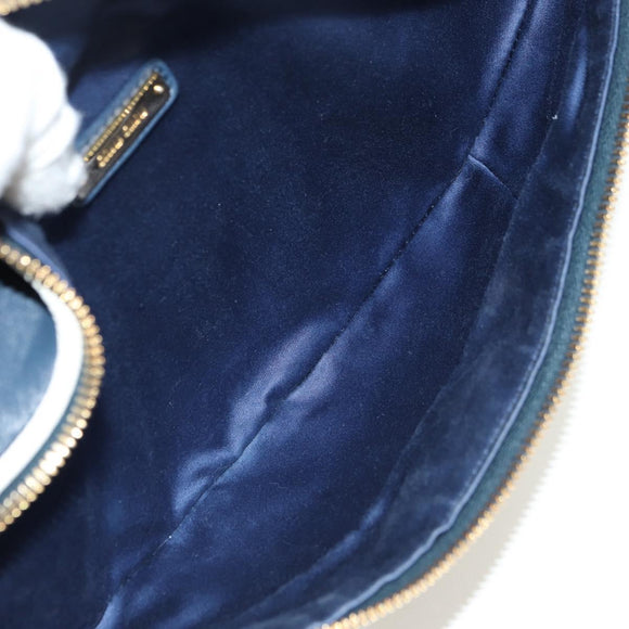 Miu Miu Body Bag Leather Blue Gold Auth ka4593V