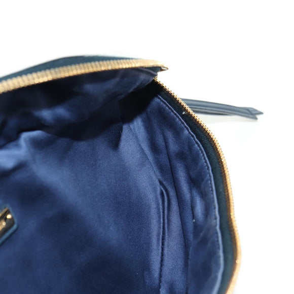 Miu Miu Body Bag Leather Blue Gold Auth ka4593V