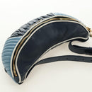Miu Miu Body Bag Leather Blue Gold Auth ka4593V-6