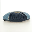 Miu Miu Body Bag Leather Blue Gold Auth ka4593V-5