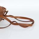 GUCCI Bamboo Backpack Leather Brown Gold Auth ka4595-14