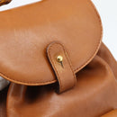GUCCI Bamboo Backpack Leather Brown Gold Auth ka4595-19