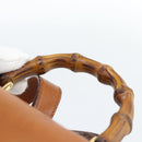 GUCCI Bamboo Backpack Leather Brown Gold Auth ka4595-8