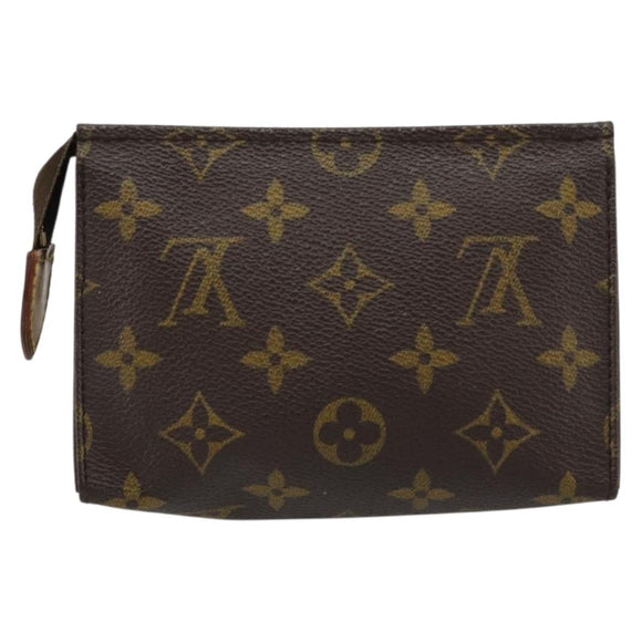 LOUIS VUITTON Monogram Pochette Toilette 15 Etui M47546 LV Auth ka4599