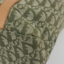 Christian Dior Trotter Canvas Hand Bag Green Gold Auth ka4602-14