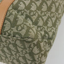 Christian Dior Trotter Canvas Hand Bag Green Gold Auth ka4602-16