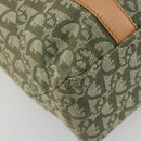 Christian Dior Trotter Canvas Hand Bag Green Gold Auth ka4602-17