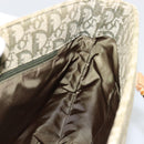 Christian Dior Trotter Canvas Hand Bag Green Gold Auth ka4602-19