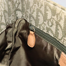 Christian Dior Trotter Canvas Hand Bag Green Gold Auth ka4602-21