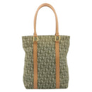 Christian Dior Trotter Canvas Hand Bag Green Gold Auth ka4602-13