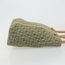 Christian Dior Trotter Canvas Hand Bag Green Gold Auth ka4602-3