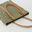 Christian Dior Trotter Canvas Hand Bag Green Gold Auth ka4602-6
