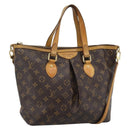 LOUIS VUITTON Monogram Palermo PM Tote Bag M40145 LV Auth ka4604-1