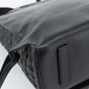 MCM Backpack Leather Black Silver Auth ka4605A-17