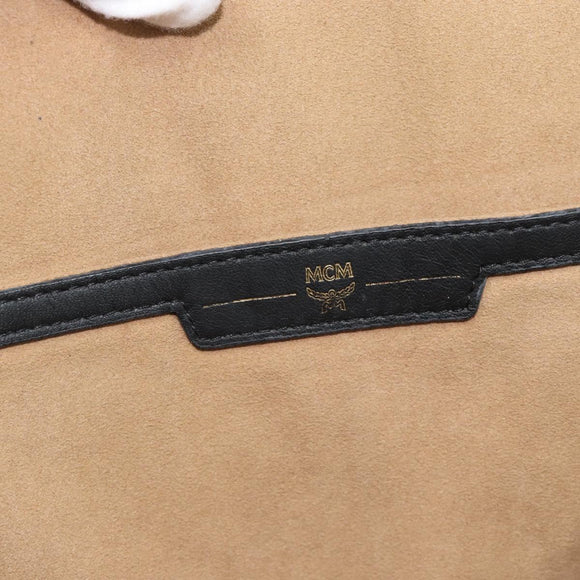 MCM Backpack Leather Black Silver Auth ka4605A