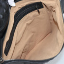 MCM Backpack Leather Black Silver Auth ka4605A-23