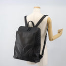 MCM Backpack Leather Black Silver Auth ka4605A-26