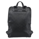 MCM Backpack Leather Black Silver Auth ka4605A-2