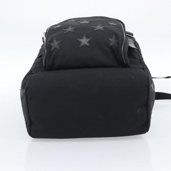 SAINT LAURENT Rugzak Canvas Zwart Zilver Auth ka4606A