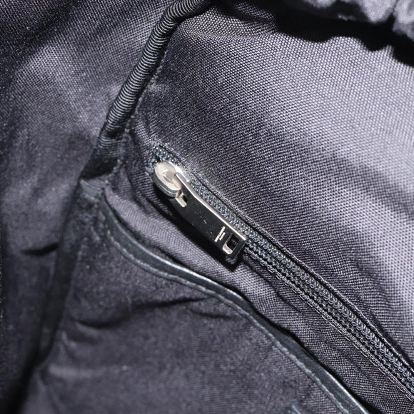 SAINT LAURENT Rugzak Canvas Zwart Zilver Auth ka4606A