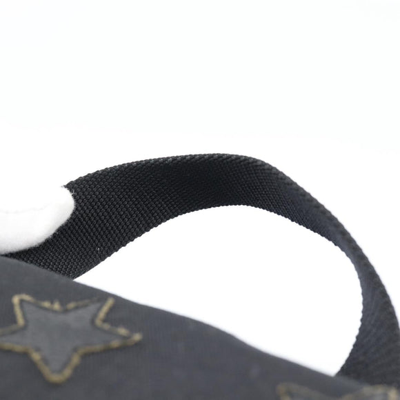 SAINT LAURENT Rugzak Canvas Zwart Zilver Auth ka4606A