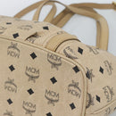 MCM Vicetos Logogram Hand Bag PVC Leather 2way Beige Gold Auth ka4607A-17