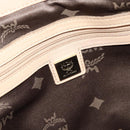 MCM Vicetos Logogram Hand Bag PVC Leather 2way Beige Gold Auth ka4607A-19