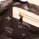 MCM Vicetos Logogram Hand Bag PVC Leather 2way Beige Gold Auth ka4607A-22
