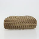 FENDI Zucchino Canvas Hand Bag Beige Silver Auth ka4608-5