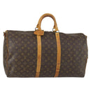 LOUIS VUITTON Monogram Keepall Bandouliere 55 Boston Bag M41414 LV Auth ka461-1