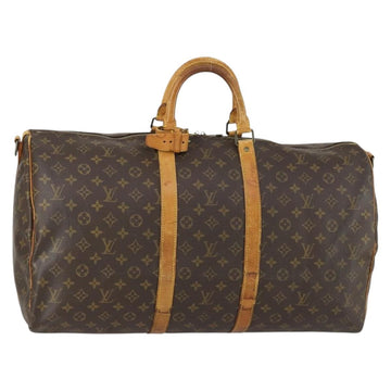 LOUIS VUITTON Monogram Keepall Bandouliere 55 Boston Bag M41414 LV Auth ka461