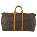 LOUIS VUITTON Monogram Keepall Bandouliere 55 Boston Bag M41414 LV Auth ka461-2