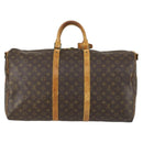 LOUIS VUITTON Monogram Keepall Bandouliere 55 Boston Bag M41414 LV Auth ka461-3