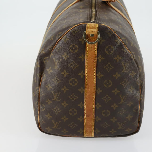 LOUIS VUITTON Monogram Keepall Bandouliere 55 Boston Bag M41414 LV Auth ka461