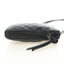 CHANEL Cambon Line Shoulder Bag Leather Black Silver CC Auth ka4610V-5
